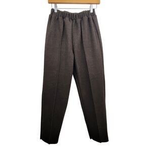 Dazy Brown Raw Hem Elastic Waistband Pull On Pants Size Small